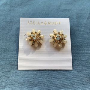Stella & Ruby Flower/Stone Earrings